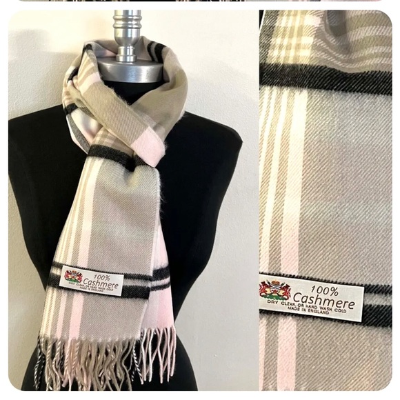 More on order. Check back. New Pink Cashmere Scarf - Picture 3 of 6